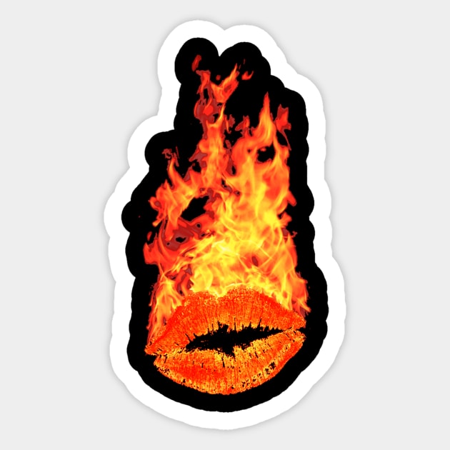 Burn'n Lips of Fire Sticker by Adatude